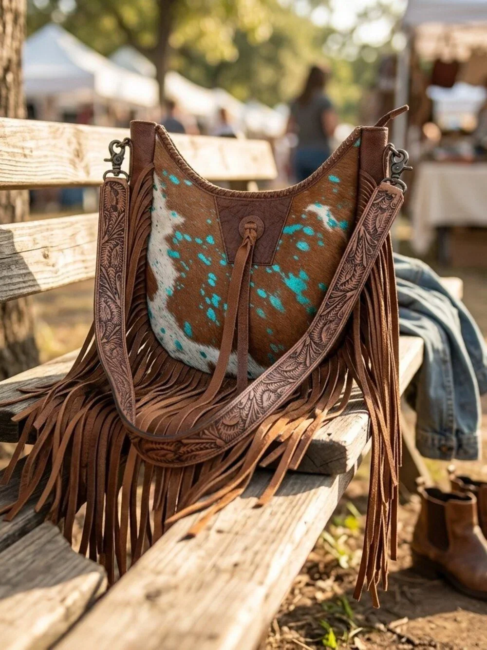 American Darling Desert Bloom Fringe Crossbody - Picture 7 of 7